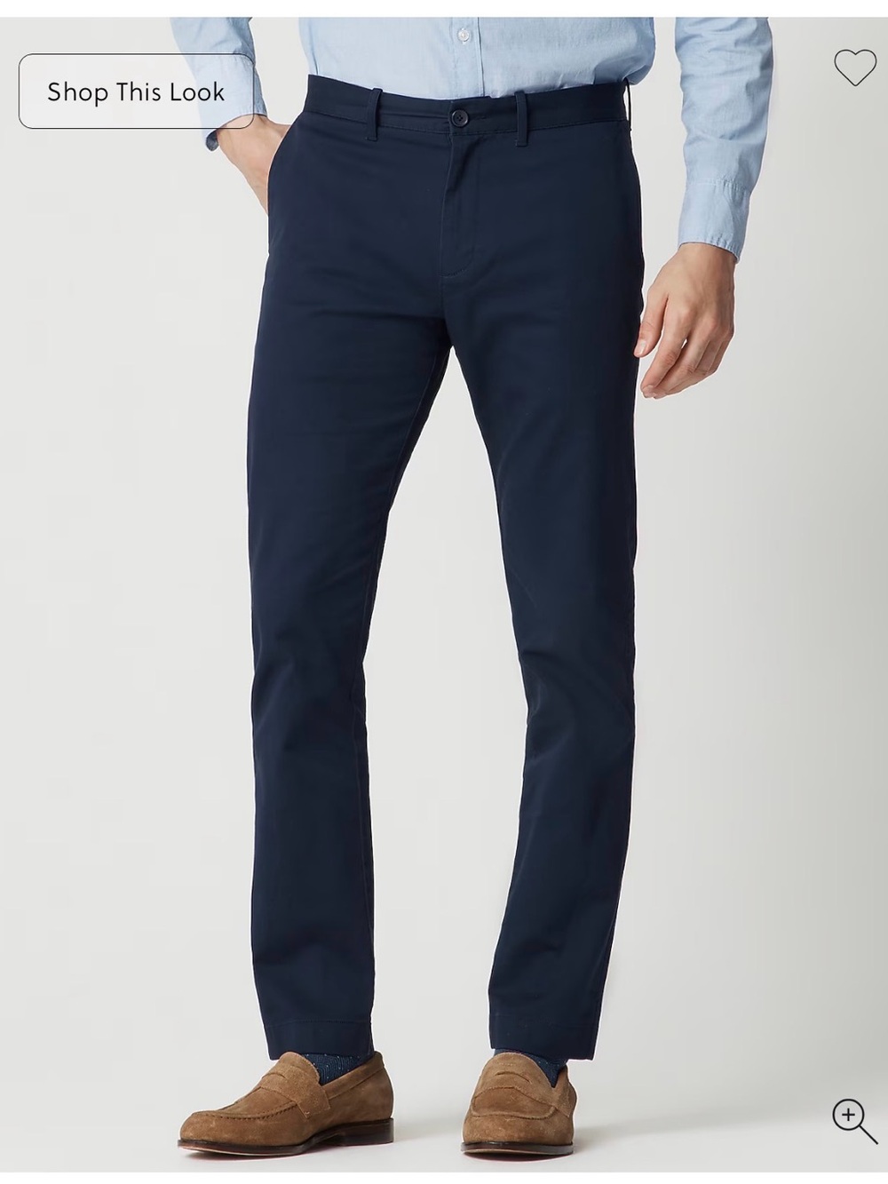 J. Crew Men’s Navy Blue Chino Pants The Bleecker summerweight chino 34 x 34
